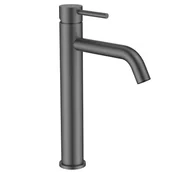 Baterie umywalkowe - Bateria umywalkowa nablatowa Besco Veo grafitowy BU-VI-GR - miniaturka - grafika 1