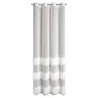 Firany - Firana gotowa 140x250 Margaret 4 kremowa pasy gotowa na przelotkach - miniaturka - grafika 1