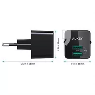Ładowarki do telefonów - Ładowarka sieciowa AUKEY PA-U32 (USB; kolor czarny) - miniaturka - grafika 1