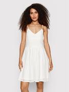 Sukienki - Vero Moda Sukienka letnia Honey 10220925 Biały Regular Fit - miniaturka - grafika 1