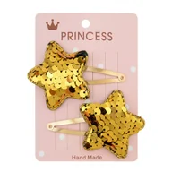 Ozdoby do włosów - Spinki do Włosów Złote Zestaw 2 Sztuki Gwiazdki Błyszczące dla Dzieci - miniaturka - grafika 1