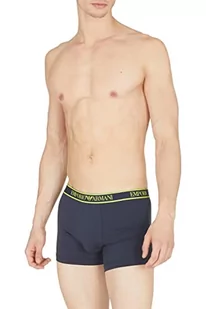 Emporio Armani mężczyźni Emporio Armani Mężczyźni 3-pak Core pasek z logo Boxer Bokserki, Marynarka wojenna/marynarka wojenna, M - Paski - miniaturka - grafika 1