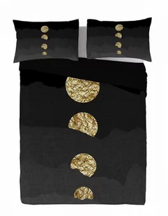 Pościel satynowa 220x200 geometria czarna złota Prestige 1 - Pościel - miniaturka - grafika 1