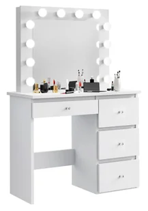 Biała toaletka hollywood z oświetleniem led F4-R99 - Toaletki - miniaturka - grafika 1