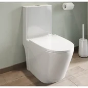 Kompakty WC - Miska WC stojąca z białej błyszczącej ceramiki - Odpływ poziomy - NAGILAM - miniaturka - grafika 1