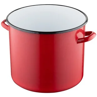Garnek emaliowany gładki czerwony z/p 28cm 12l kod: 000-GAR-2M/28 - Garnki - miniaturka - grafika 1