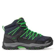 Buty trekkingowe damskie - Trekkingi CMP Kids Rigek Mid Trekking Shoe Wp 3Q12944J Granatowy - miniaturka - grafika 1