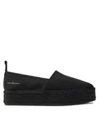 Espadryle damskie - Calvin Klein Jeans Espadryle Platform Espadrille Mix Ml Mtl YW0YW01622 Czarny - miniaturka - grafika 1
