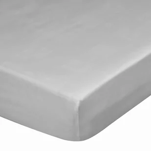 Wysokie prześcieradło satynowe z gumką srebrne 220x200+30cm - Prześcieradła - miniaturka - grafika 1