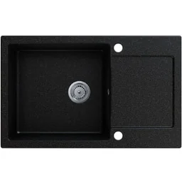EOS Zlewozmywak granitowy LOJA czarny nakrapiany z ociekaczem - Zlewozmywaki EOS Zlewozmywak granitowy LOJA czarny nakrapiany z ociekaczem - Zlewozmywaki - miniaturka - grafika 1