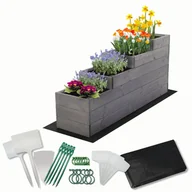 Szklarnie ogrodowe - Skrzynia na warzywa warzywnik IMPREGNOWANY 30x120 ZESTAW WYSOKA ECO / Wamar-Sosenka - miniaturka - grafika 1