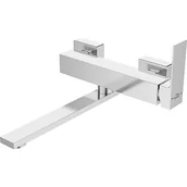 Baterie kuchenne - Laveo Bateria zlewozmywakowa ścienna chrom KVADRATO BLQ 080V - miniaturka - grafika 1