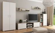 Inne meble do salonu - Meblościanka biała + dąb sonoma Z9-N08 - miniaturka - grafika 1