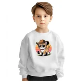 Bluzy dla dziewczynek - BLUZA DZIECIĘCA KOT MEM 110-116 DLA CHŁOPCA DZIEWCZYNKI - miniaturka - grafika 1