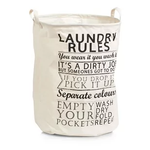 Zeller Kosz na pranie Laundry Rules - Dekoracje domu - miniaturka - grafika 1
