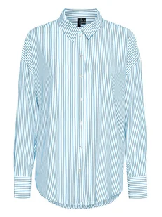 Vero Moda Koszula w kolorze niebiesko-białym - Bluzki damskie - miniaturka - grafika 1
