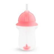Kubki dla dzieci - Munchkin Tip&Sip kubek ze słomką różowy 296 ml - miniaturka - grafika 1