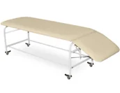 Meble i wyposażenie gabinetów medycznych - Norma-NP.75K szeroka i wysoka kozetka lekarska 2-częściowa na kółkach - miniaturka - grafika 1