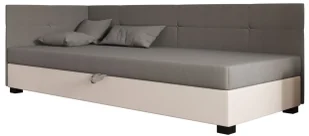 Jednoosobowy tapczan z bokami jasny szary + ecru P8-M51 - Inne meble do sypialni Jednoosobowy tapczan z bokami jasny szary + ecru P8-M51 - Inne meble do sypialni - miniaturka - grafika 1