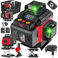 Poziomice laserowe - Red Technic Niwelator laserowy krzyżowy 4D 360 ZÖLD RTPLK0036 - miniaturka - grafika 1