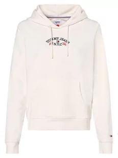 Tommy Jeans - Damska bluza z kapturem, biały - Bluzy damskie - miniaturka - grafika 1