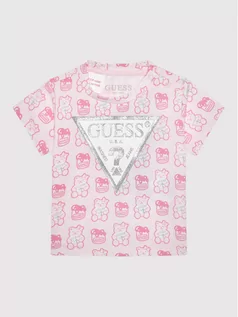 Koszulki dla dziewczynek - Guess T-Shirt H1YT00 K6YW1 Różowy Regular Fit - grafika 1