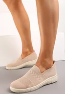 Trampki damskie - Różowe Tenisówki w Stylu Mokasynów Sportowych z Elastyczną Cholewką Meeporis - miniaturka - grafika 1