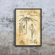 Plakaty - Plakat vintage do salonu Parasol Ege Patent USA - miniaturka - grafika 1