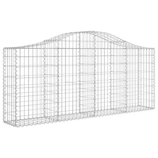 VIDAXL Kosze gabionowe, 7 szt, 200x30x80/100 cm, galwanizowane żelazo - Ogrodzenia - miniaturka - grafika 4