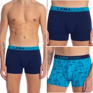 Majtki męskie - BOKSERKI Męskie Lama 2 PARY szorty bawełniane - L - miniaturka - grafika 1