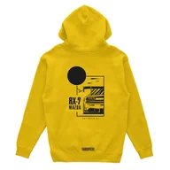 Odzież do sportów motorowych - Bluza z kapturem Mazda RX-7 żółta-M - miniaturka - grafika 1