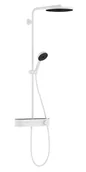 Zestawy prysznicowe - Hansgrohe Pulsify S - Zestaw prysznicowy z termostatem, średnica 26 cm, 3 strumienie, EcoSmart, biały mat 24221700 - miniaturka - grafika 1