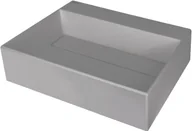 Umywalki - Umywalka nablatowa Deante Correo 40x50 cm prostokątna szary metalik CQR_SU5M - miniaturka - grafika 1