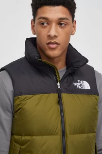 Kamizelki męskie - The North Face bezrękawnik puchowy 1996 RETRO NUPTSE VEST męski kolor zielony zimowy - grafika 1