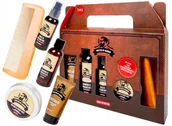 Kosmetyki i akcesoria do pielęgnacji brody - Zestaw Barber Shop do brody zarostu wosk olejek - miniaturka - grafika 1