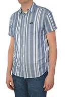 Koszule męskie - WRANGLER 1PKT SHIRT REAL NAVY KOSZULA KRÓTKI RĘKAW W PASKI - miniaturka - grafika 1