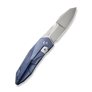 Nóż składany WE Knife Solid Blue Titanium, Polished Bead Blasted CPM 20CV by Gustavo T. Cecchini (WE22028-4) - Noże - miniaturka - grafika 2
