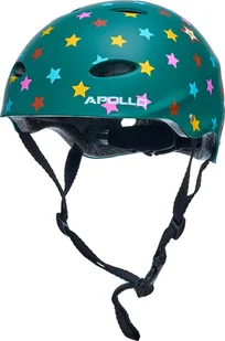 Kask Apollo dla mężczyzn, kobiet i dzieci kask rowerowy dla dzieci regulowany kask na deskorolkę, bmx dla dzieci rozmiar S/M (48-55 cm) - Stars - Kaski rowerowe - miniaturka - grafika 1