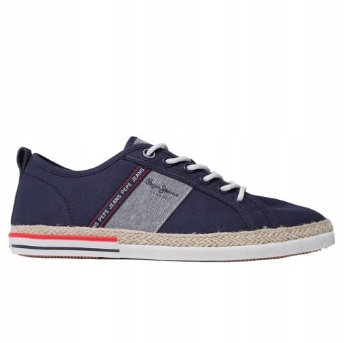 PEPE JEANS ESPADRYLE MĘSKIE GRANATOWE CASUAL SZNUROWANE 45 AWB