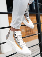 Trampki męskie - Ombre Buty męskie trampki T343 - białe 41 - miniaturka - grafika 1
