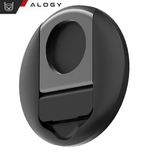 Uchwyt magnetyczny MagSafe Ring na telefon palec Alogy Holder mocowanie boczne do iPhone 14 13 12 do MacBook czarny - Statywy fotograficzne - miniaturka - grafika 7