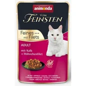 Mokra karma dla kotów - Animonda vom Feinsten vom Feinsten Cat Adult Cielęcina + filet z kurczaka saszetka 85g - miniaturka - grafika 1