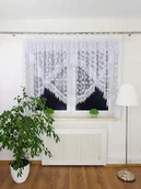 Firany - DWUWARSTWOWA FIRANA Z GIPIURĄ FIRANKI Z MARKIZETY LISTKI DO SALONU 400/160 - miniaturka - grafika 1