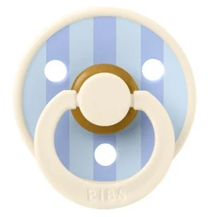 BIBS STUDIO COLOUR IVORY/DUSTY BLUE Smoczek uspokajający kauczuk Hevea, roz M, FLOWPACK - Smoczki uspokajające - miniaturka - grafika 1