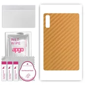 Akcesoria do tabletów i e-booków - folia naklejka skórka strukturalna na TYŁ do Lenovo Tab M10 5G - Carbon Złoty - apgo SKINS - miniaturka - grafika 1