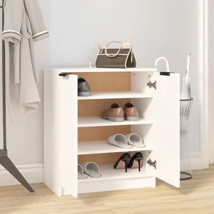Lumarko Szafka na buty, biała, 59x35x70 cm, materiał drewnopochodny - Szafki na buty - miniaturka - grafika 7