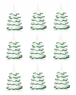 9x świeczki świąteczne choinka 10cm końców zielona - Świece - miniaturka - grafika 1