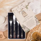 Sztućce dla dzieci - SZTUĆCE z grawerem Prezent na chrzest św. dla chłopca - miniaturka - grafika 1