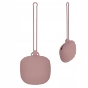 Akcesoria do smoczków - CANPOL BABIES SILIKONOWY POJEMNIK NA SMOCZEK ETUI DO PRZECHOWYWANIA RÓŻOWY - miniaturka - grafika 1