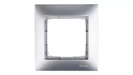 Klawisze i ramki - Kontakt Simon SIMON Ramka 1-krotna srebrny mat DRK1/43 SIMON54 - miniaturka - grafika 1